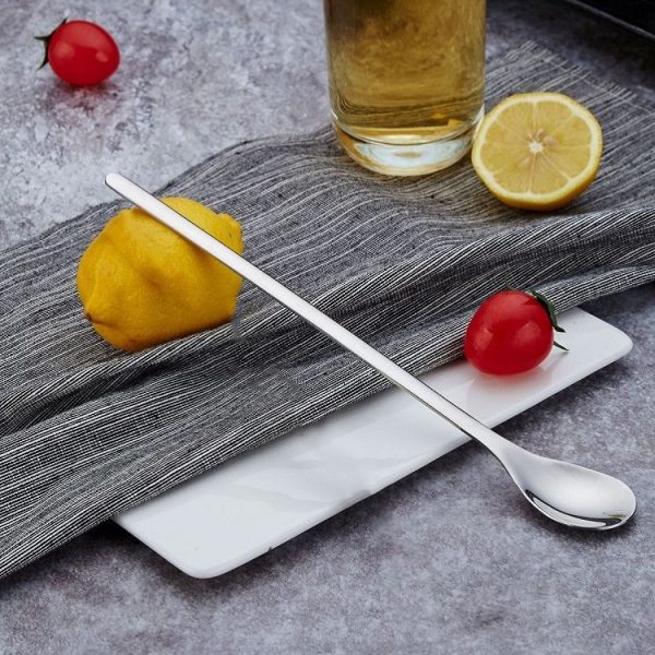 Stainless Steel Long-Handled Coffee Stirring Spoon Ice Cream Spoon - Image 3