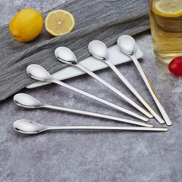 Stainless Steel Long-Handled Coffee Stirring Spoon Ice Cream Spoon - Image 7