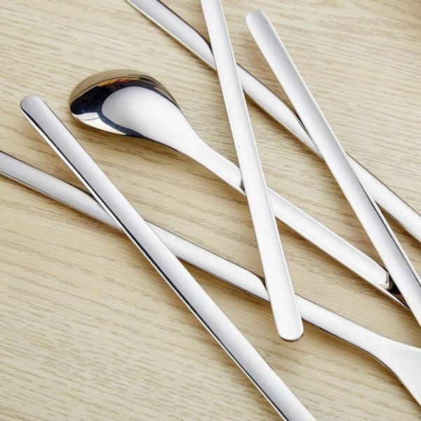 Stainless Steel Long-Handled Coffee Stirring Spoon Ice Cream Spoon - Image 9