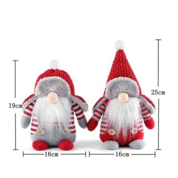 Christmas Decorations Santa Claus Ornaments Faceless Doll Window Decorations (Pointed Hat) - Image 2
