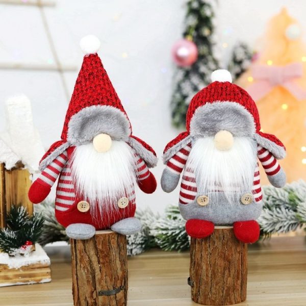 Christmas Decorations Santa Claus Ornaments Faceless Doll Window Decorations (Pointed Hat) - Image 5