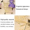 Double-Decker Mini Trolley Ornaments Children Toys Simulation Shopping Cart (Gold) - Image 5