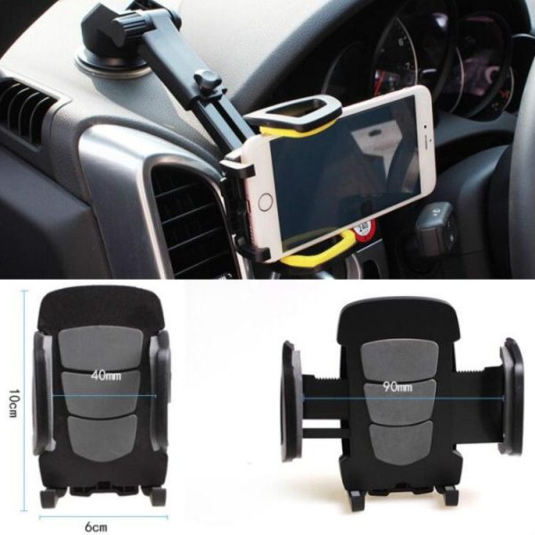 Car Phone Holder Car Air Outlet Mobile Phone Holder Suction Cup Navigation Instrument Panel General, Style: 3 in 1 (Blue) - Image 10
