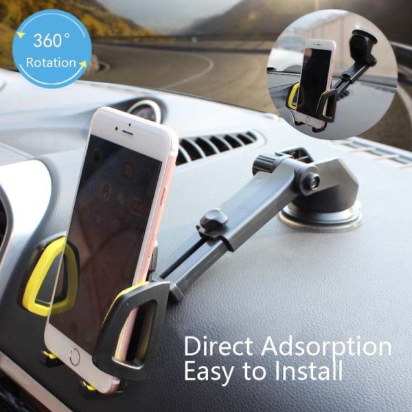 Car Phone Holder Car Air Outlet Mobile Phone Holder Suction Cup Navigation Instrument Panel General, Style: 3 in 1 (Blue) - Image 5