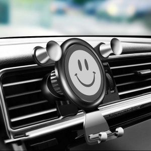 Car Phone Holder Air Outlet Snap-Type Gravity Universal Bracket (Gray)