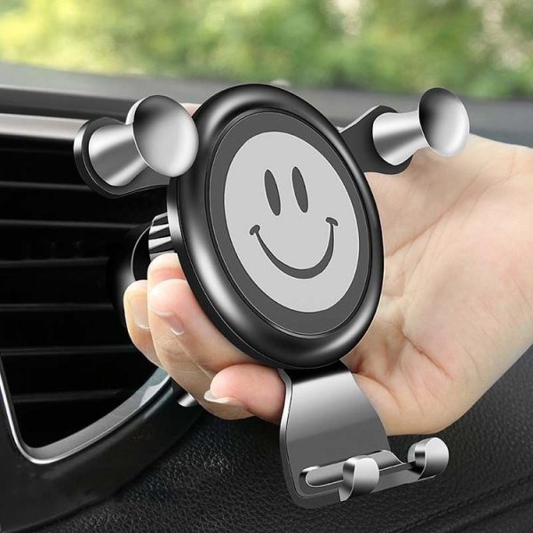 Car Phone Holder Air Outlet Snap-Type Gravity Universal Bracket (Gray) - Image 3