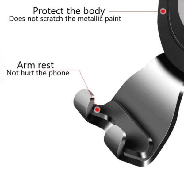Car Phone Holder Air Outlet Snap-Type Gravity Universal Bracket (Gray) - Image 7