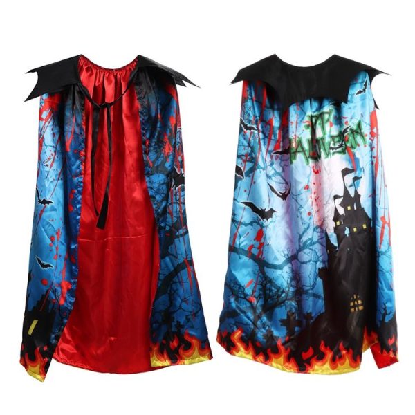 Halloween Dress Up Kids Double-Layer Printed Cloak, Size: Free Size - Image 2