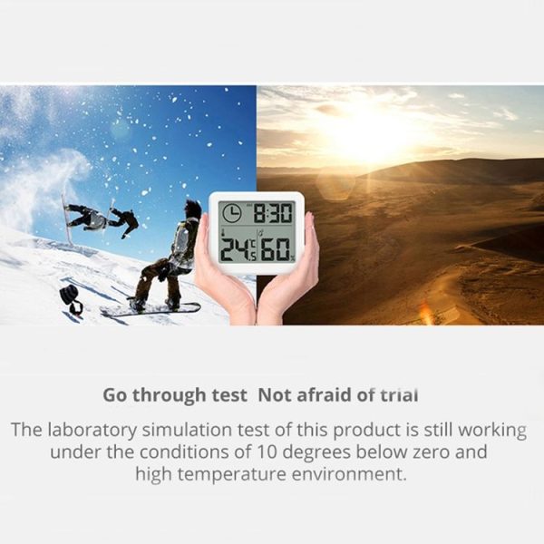 Multifunction Automatic Electronic Temperature and Humidity Monitor Clock with 3.2 inch Large LCD Screen - Image 5