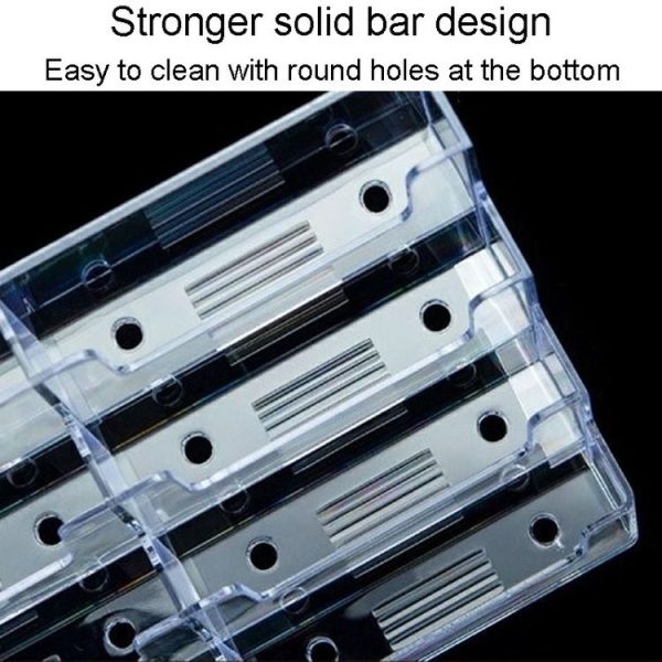 Acrylic Transparent Name Card Holder Desktop Showcase (White) - Image 4