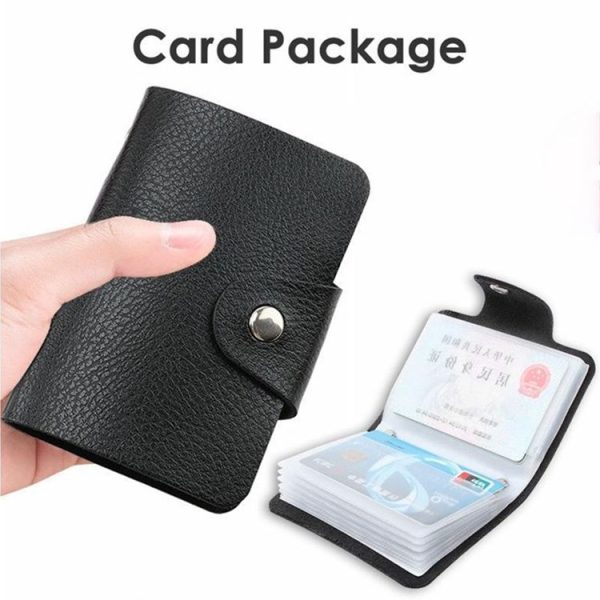 3 PCS Upgraded Version Card Bag Business Card Transparent Protective Cover Color Storage Card Holder, Specification: 12 Card Slots (Black) - Image 3