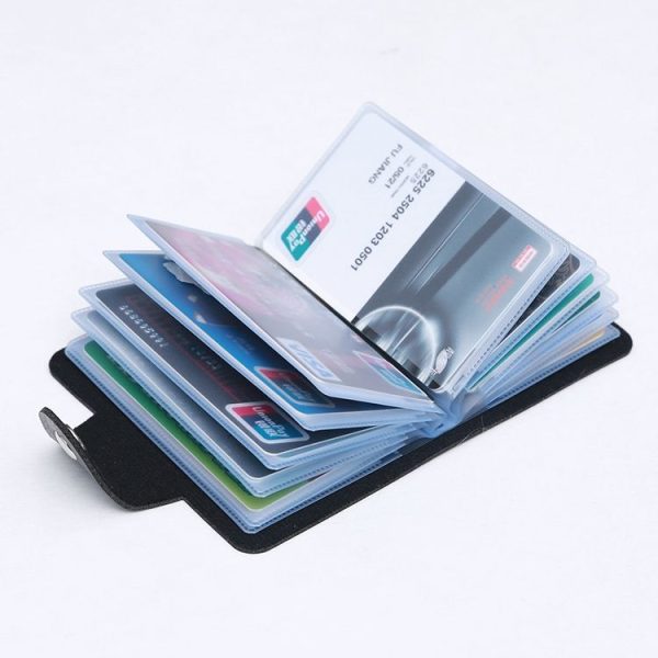 3 PCS Upgraded Version Card Bag Business Card Transparent Protective Cover Color Storage Card Holder, Specification: 12 Card Slots (Black) - Image 4