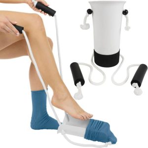 Elderly Pregnant Women Avoid Bending Over & WearSocks Artifact (White)
