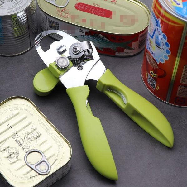 4 in 1 Multifunctional Can Opener Kitchen Household Lid Opener Canning Knife (Black) - Image 5