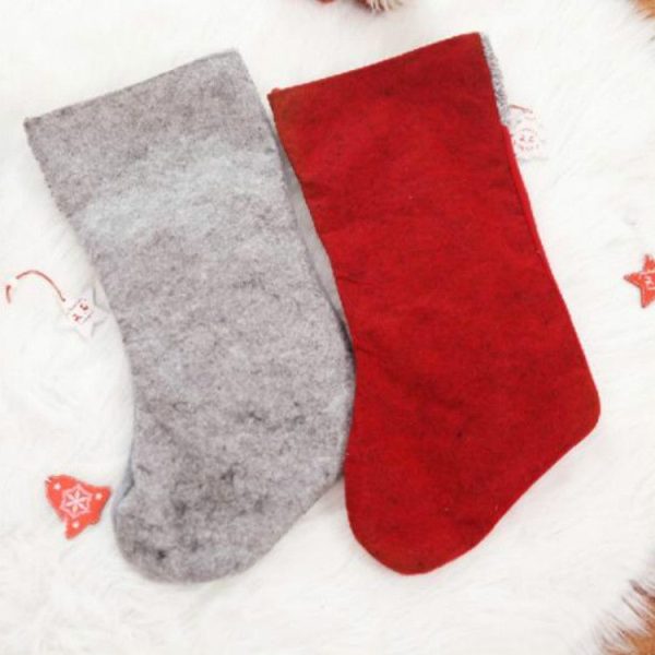 Christmas Ornaments Three-Dimensional Faceless Doll Christmas Stocking Christmas Gift Candy Bag (Gray) - Image 4