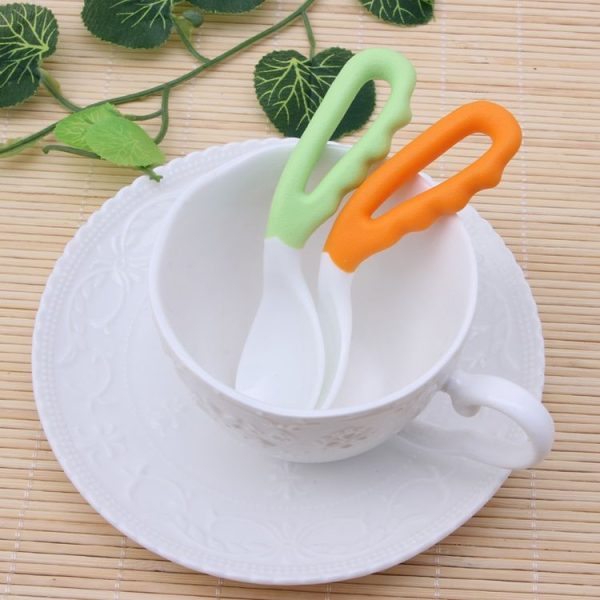 2 PCS Baby Curved Spoon Eat Spoon Baby Pacifier Feeding Spoon Solid Supplies Curved Spoon Children Tableware (Mixing) - Image 6