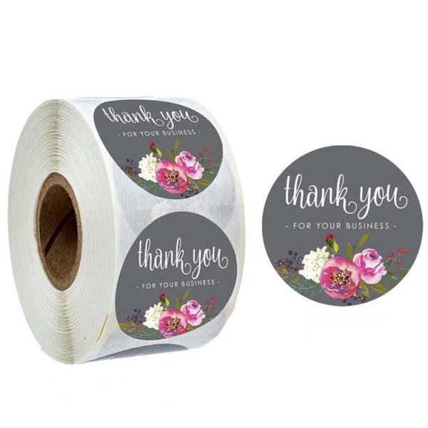Roll Flower Decoration Thank You Seal Sticker Envelope Decoration Wedding Decoration, Size: 2.5cm / 1inch (A-19)