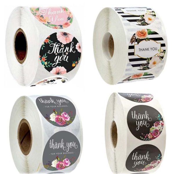Roll Flower Decoration Thank You Seal Sticker Envelope Decoration Wedding Decoration, Size: 2.5cm / 1inch (A-19) - Image 3