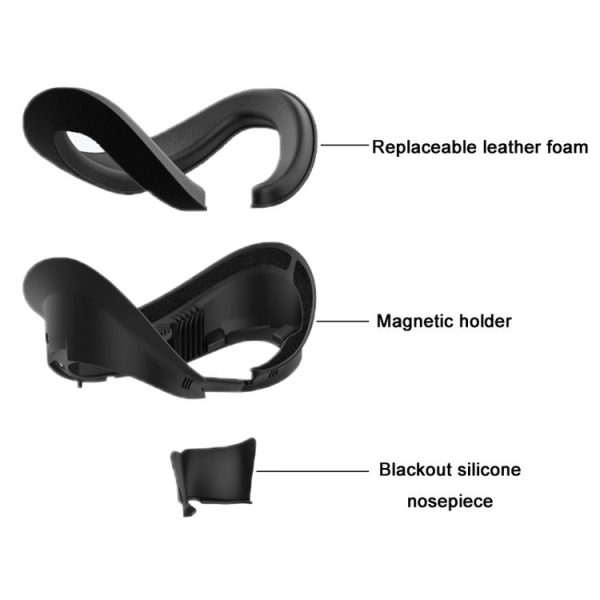 PICO 4 Sponge Leather Magnetic Blackout Sweat Face Cover - Image 3