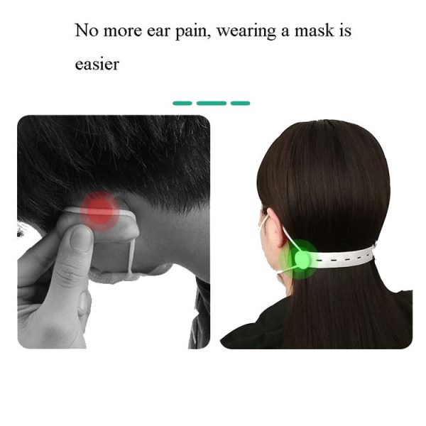 Mask Hook Adjustment Buckle Ear-Wearing Mask Anti-Squeeze Ear Lanyard Extending Ear Rope (Black) - Image 7