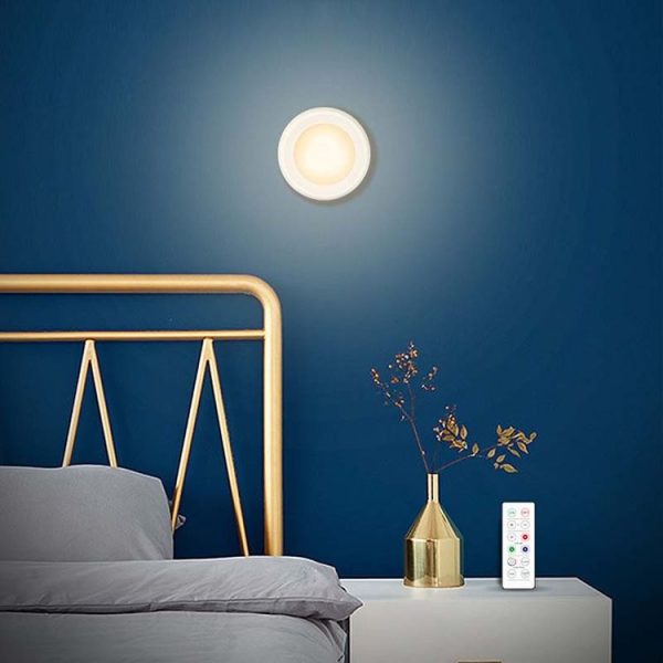 6 PCS / Set 16 Color RGB LED Night Light Strobe Atmosphere Pat Light Remote Control Cabinet Light with 2 Remote Control - Image 10