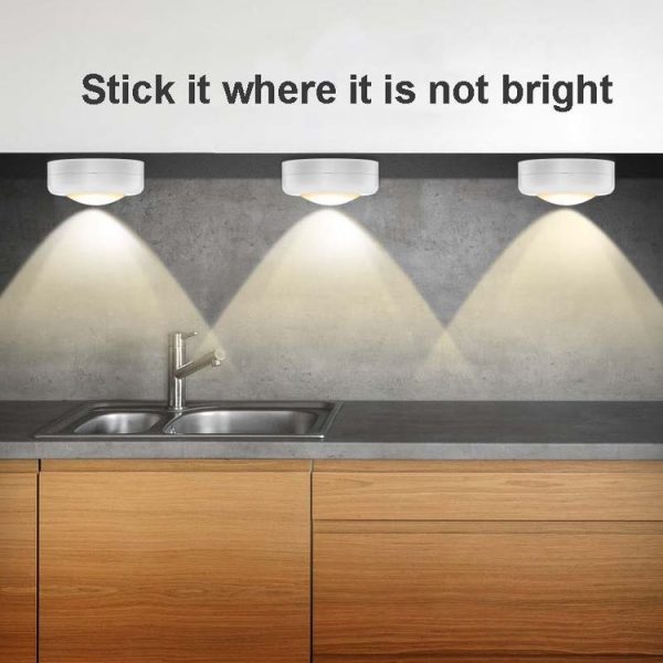 6 PCS / Set 16 Color RGB LED Night Light Strobe Atmosphere Pat Light Remote Control Cabinet Light with 2 Remote Control - Image 6