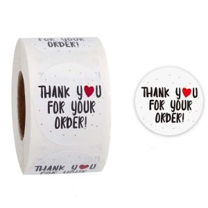 Roll Seal Stickers Thank You Stickers Wedding Decoration Stickers Label, Size: 2.5cm / 1inch (A-10)
