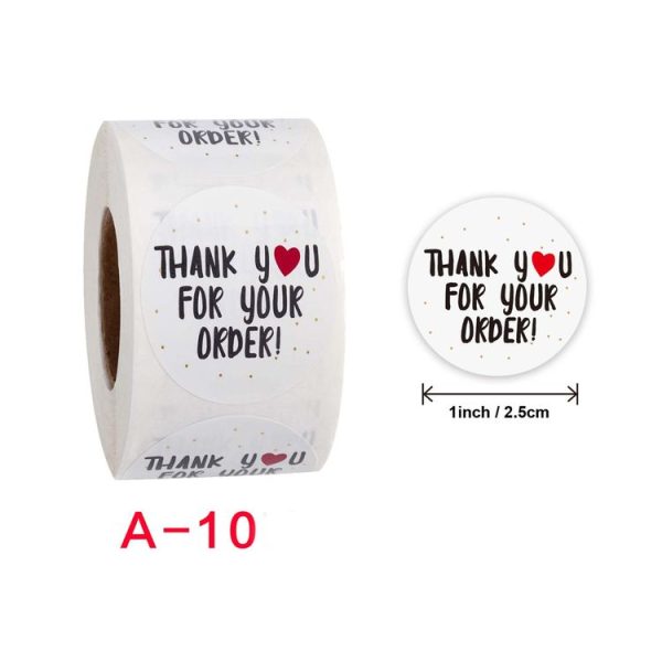 Roll Seal Stickers Thank You Stickers Wedding Decoration Stickers Label, Size: 2.5cm / 1inch (A-10) - Image 2