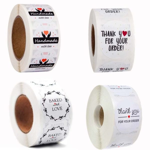 Roll Seal Stickers Thank You Stickers Wedding Decoration Stickers Label, Size: 2.5cm / 1inch (A-10) - Image 3