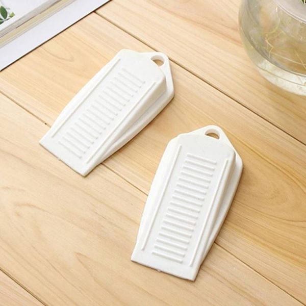 2 PCS Anti-pinch Security Door Stopper Rubber Door Stops (White) - Image 3
