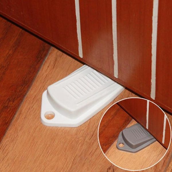 2 PCS Anti-pinch Security Door Stopper Rubber Door Stops (White) - Image 4