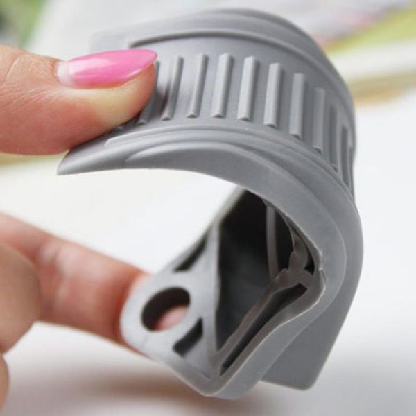 2 PCS Anti-pinch Security Door Stopper Rubber Door Stops (White) - Image 5