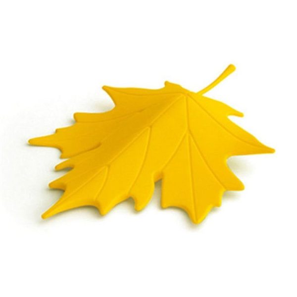Maple Autumn Leaf Style Home Decor Finger Safety Door Stop Stopper (Yellow) - Image 2