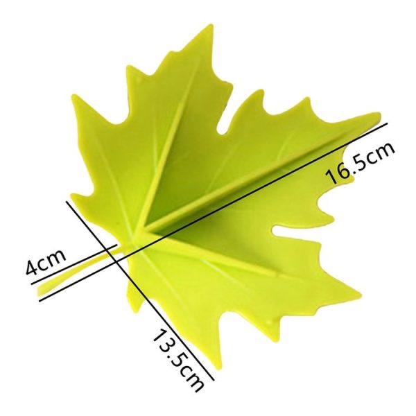 Maple Autumn Leaf Style Home Decor Finger Safety Door Stop Stopper (Yellow) - Image 3