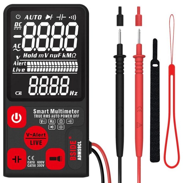 BSIDE ADMS9CL Large-Screen Display Intelligent Automatic No Gear Shifting Ultra-Thin Digital Multimeter