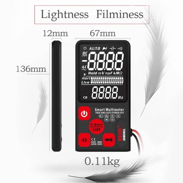 BSIDE ADMS9CL Large-Screen Display Intelligent Automatic No Gear Shifting Ultra-Thin Digital Multimeter - Image 3