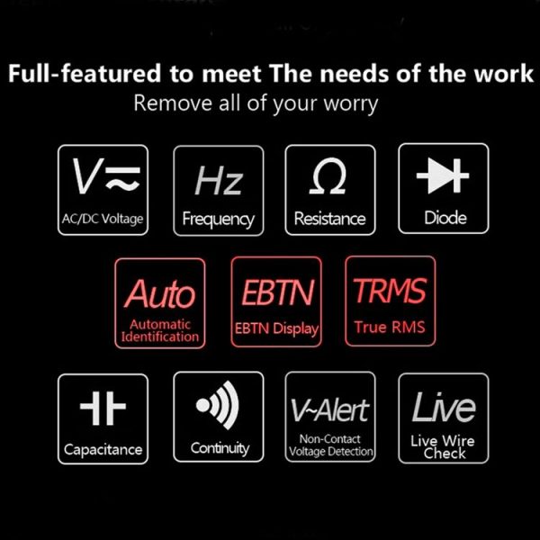 BSIDE ADMS9CL Large-Screen Display Intelligent Automatic No Gear Shifting Ultra-Thin Digital Multimeter - Image 6