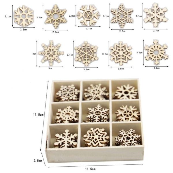 Christmas Creative DIY Decoration Gift Set Handmade Wood Chip Pendant, Style: JM02032 - Image 2