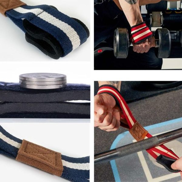 8-shaped Sports Booster Belt Grip Belt Fitness Pull-up Assist Belt Sports Bracer, Size: L (Red) - Image 4