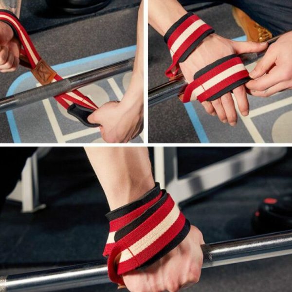 8-shaped Sports Booster Belt Grip Belt Fitness Pull-up Assist Belt Sports Bracer, Size: L (Red) - Image 5
