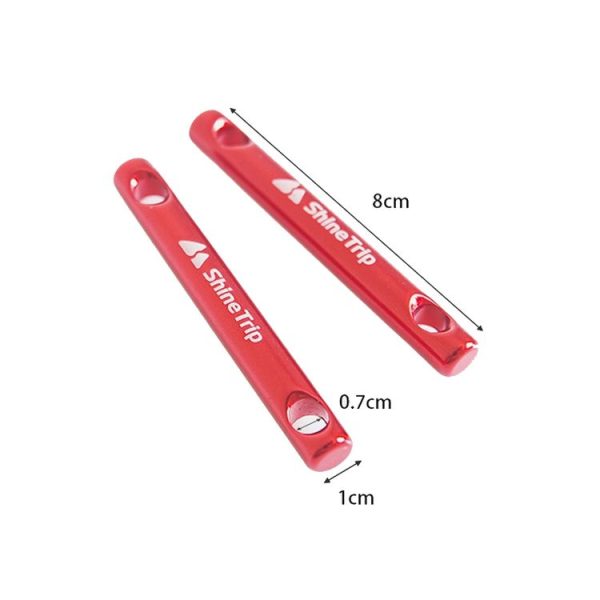 ShineTrip Outdoor Aluminum Rod Buckle Camping Tent Canopy Wind Rope Aluminum Alloy Double Eye Stick Wind Rope Buckle, Colour: Golden - Image 8