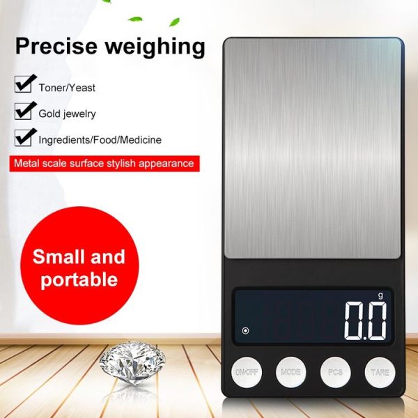 High-Precision Electronic Scale Mini Portable Jewellery Medicine Scale, Style: 200g / 0.01g - Image 6