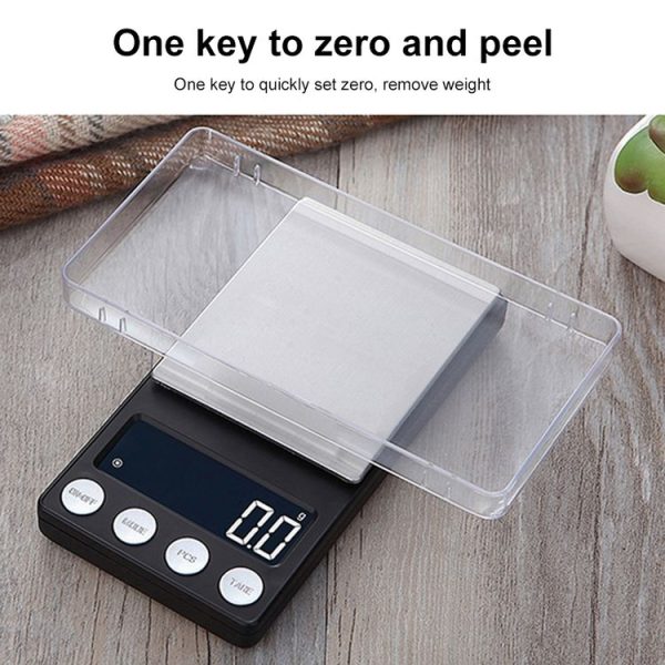 High-Precision Electronic Scale Mini Portable Jewellery Medicine Scale, Style: 1000g / 0.1g - Image 7