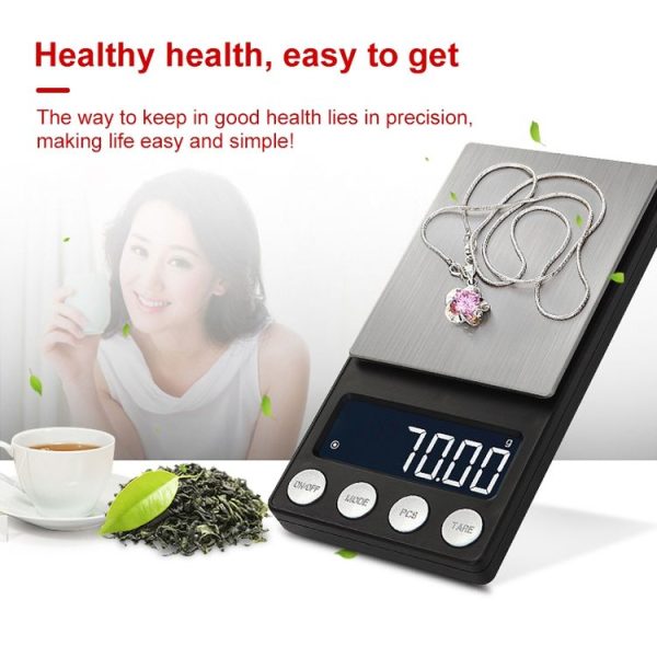 High-Precision Electronic Scale Mini Portable Jewellery Medicine Scale, Style: 1000g / 0.1g - Image 8