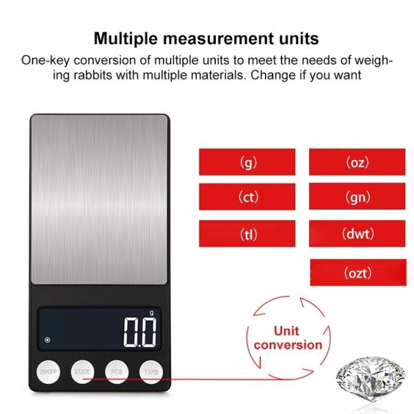 High-Precision Electronic Scale Mini Portable Jewellery Medicine Scale, Style: 1000g / 0.1g - Image 9