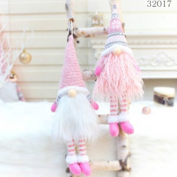 Christmas Faceless Dolls Holiday Decorations Children Gift, Style: 32017 (Pink) - Image 3