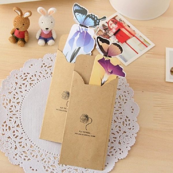 7 PCS Three-dimensional Butterfly Paper Bookmarks Beautiful Stationery Small Gifts, Color Random Delivery - Image 2