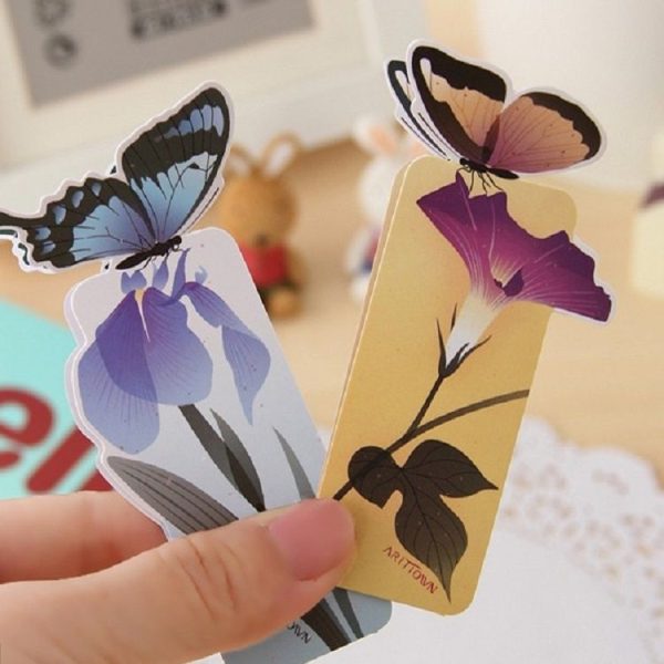 7 PCS Three-dimensional Butterfly Paper Bookmarks Beautiful Stationery Small Gifts, Color Random Delivery - Image 3