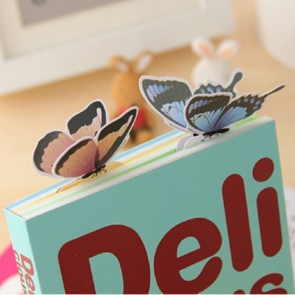 7 PCS Three-dimensional Butterfly Paper Bookmarks Beautiful Stationery Small Gifts, Color Random Delivery - Image 4