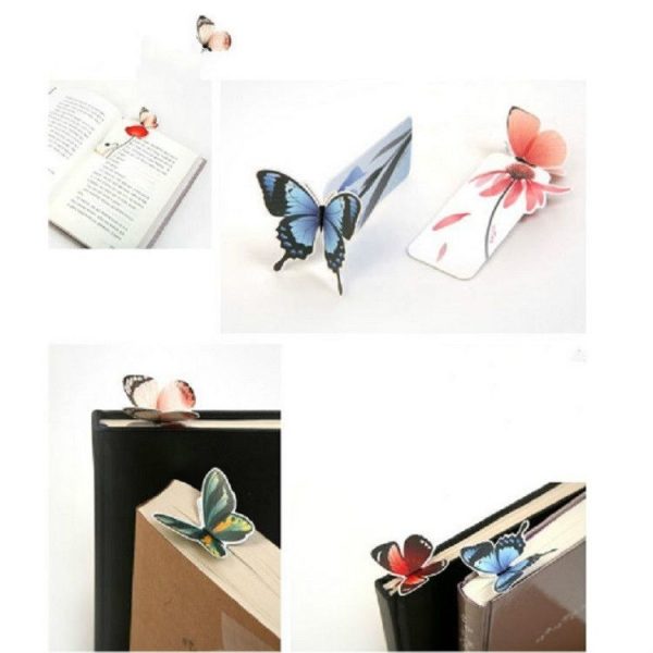 7 PCS Three-dimensional Butterfly Paper Bookmarks Beautiful Stationery Small Gifts, Color Random Delivery - Image 5